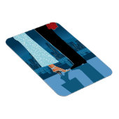 Romantisch paar in de stad magneet (Rechterzijde)