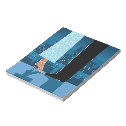 Romantisch paar in de stad notitieblok (Linkerzijde)