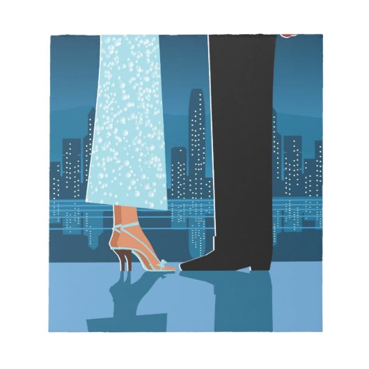 Romantisch paar in de stad notitieblok (Voorkant)