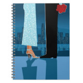 Romantisch paar in de stad notitieboek (Voorkant)