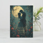 Romantisch paar in het maanlicht. kaart (Staand voorkant)