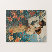 Romantisch paar in  Lily Field Legpuzzel (Horizontaal)