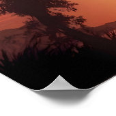 Romantisch paar in zonsondergang poster (Hoek)