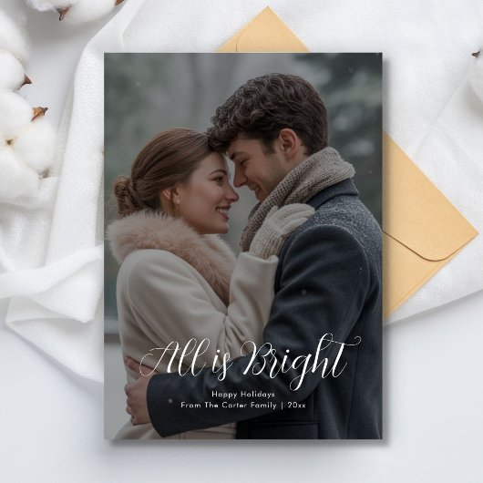 Romantisch paar kerstvakantie begroeting Kaart