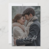 Romantisch paar kerstvakantie begroeting Kaart (Voorkant)