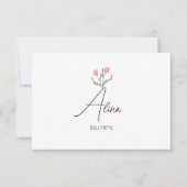 Romantisch paar knuffel bloemen minimalistische pl (Voorkant)