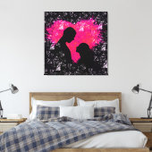 Romantisch paar kunst verpakt canvas (Insitu (Slaapkamer))