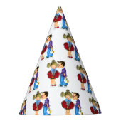 Romantisch paar liefde partij Pet Feesthoedjes (Voorkant)