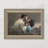 Romantisch paar - liefdevolle kus briefkaart (Voorkant)