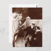 Romantisch paar met grijze paarden briefkaart (Voorkant / Achterkant)