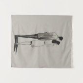 Romantisch paar minimalistische lijnkunst wandkleed (Voorkant (horizontaal))