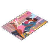 Romantisch paar Notitieboek - Kleurrijke stad Love (Linkerzijde)