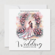 Romantisch paar onder bloemenboog bruiloft