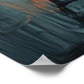 Romantisch paar op dok met lantaarn gloed poster (Hoek)