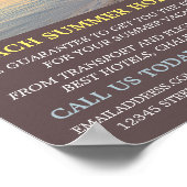 Romantisch Paar op het strand, Reisagent Advertere Poster (Hoek)