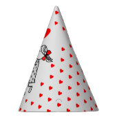 Romantisch Paar Partij Pet met Harten Feesthoedjes (Rechts)