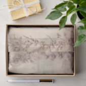 Romantisch paar rustieke roze achtergrond Botanisc Tissuepapier (Geschenk)