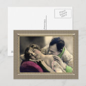 Romantisch paar - schouderkusjes briefkaart (Voorkant / Achterkant)