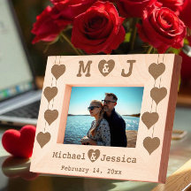 Romantisch Paar Sierstuk met Namen & Initialen