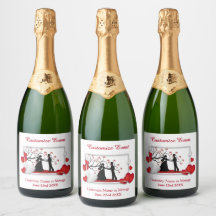 Romantisch paar Silhoutte rode harten gepersonalis