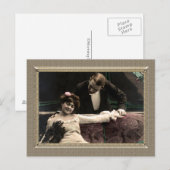 Romantisch paar - staren over haar schouder briefkaart (Voorkant / Achterkant)