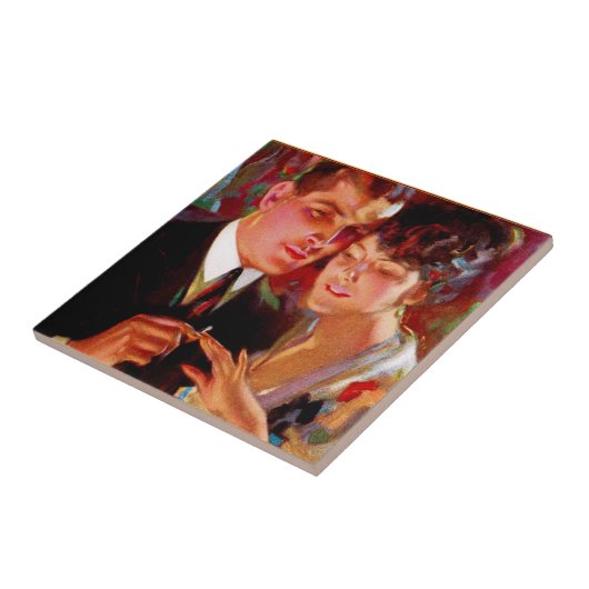 Romantisch Paar van Ide Collars Ad Tegeltje (Zijkant)