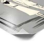 Romantisch paar wandelen minimalistische lijnkunst foto afdruk (Hoek)