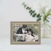 Romantisch paar - zullen we dansen briefkaart (Staand voorkant)