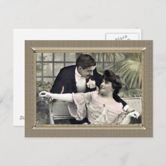 Romantisch paar - zullen we dansen briefkaart (Voorkant / Achterkant)