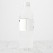 Romantisch Paars Bloem Waterfles Label Etiket (Achterkant)