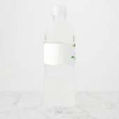 Romantisch Paars Bloemen Etiket voor Waterfles (Achterkant)
