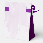 Romantisch paars bloemen groen bedankdoosjes (Achterkant)