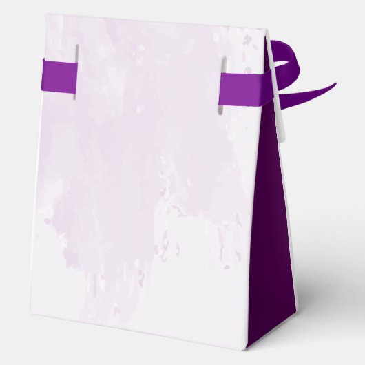 Romantisch paars bloemen groen bedankdoosjes (Achterkant)