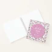 Romantisch Paars Bloemenschetsboek Notitieboek (Binnen)