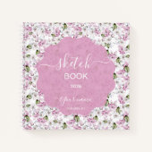 Romantisch Paars Bloemenschetsboek Notitieboek (Voorkant)