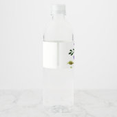 Romantisch Paars flessenetiket Waterfles Etiket (Achterkant)