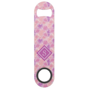 Romantisch Paars Roos - Eigen monogram Speed Flessenopener