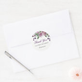 Romantisch Paars Roos Quinceanera Dank u sticker (Envelop)