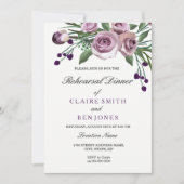 Romantisch Paars Roos Weddenschap Kaart (Voorkant)