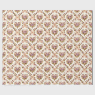 Romantisch paars watercolor bloemencadeauverpakkin cadeaupapier