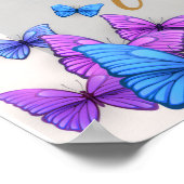 Romantisch paarse Bloemen vrijgezellenfeest Welkom Poster (Hoek)