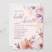 Romantisch Paarse en roze Wildflower Vrijgezellenf Kaart (Voorkant)