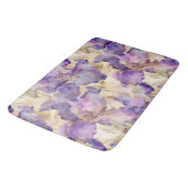 Romantisch Paarse Gouden Iris Floral Vrijgezellenf Badmat (Gekanteld)
