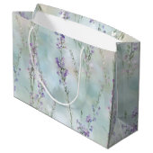 Romantisch Paarse Lavendel Bloemige Bruiloft Groot Cadeauzakje (Achterkant Gekanteld)