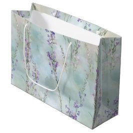 Romantisch Paarse Lavendel Bloemige Bruiloft Groot Cadeauzakje