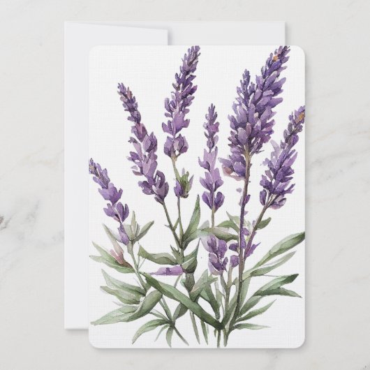 Romantisch Paarse Lavendelbloemen Vrijgezellenfees Kaart (Achterkant)