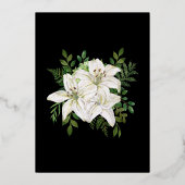 Romantisch paarse met ovale rand folie uitnodiging (Achterkant)