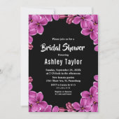 Romantisch Paarse Orchidee Zwart Bloemen Vrijgezel Kaart (Voorkant)