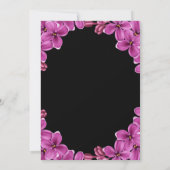 Romantisch Paarse Orchidee Zwart Bloemen Vrijgezel Kaart (Achterkant)