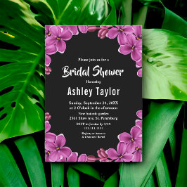 Romantisch Paarse Orchidee Zwart Bloemen Vrijgezel Kaart